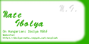 mate ibolya business card