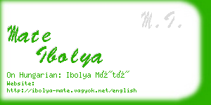 mate ibolya business card